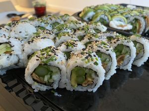 As always great vegan sushi 😍 at Hofu in Koege