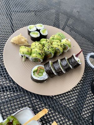 Delicious vegan sushi  at Hofu in Koege