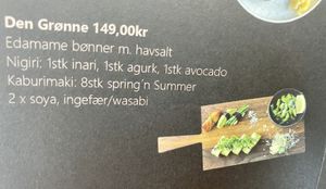 Vegan menu at Hofu in Koege