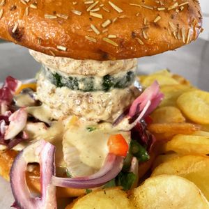 Gemüseburger at Hüftgold Essen und Trinken in Monschau