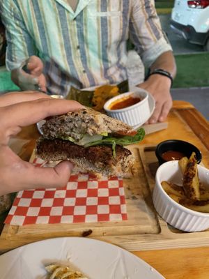 Delicious BaoBurger!  at BaoVegan in Cancun