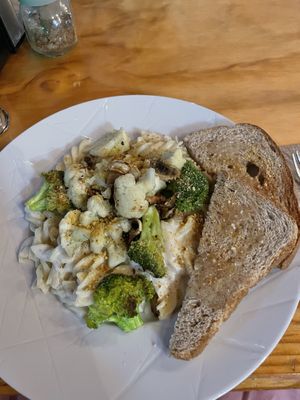 Alfredo pasta. Delicious! at BaoVegan in Cancun