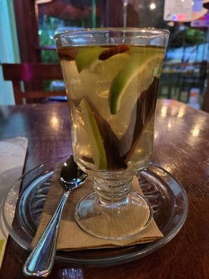 Digestive tea at BaoVegan in Cancun