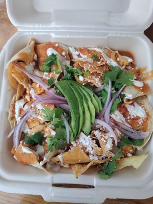 Chilaquiles at BaoVegan in Cancun