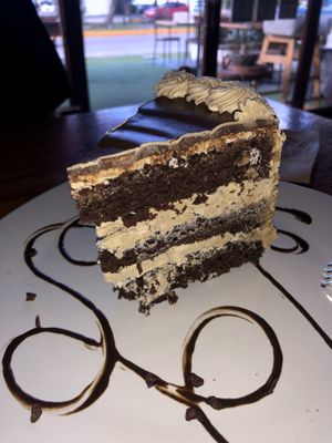 Moca cake  at BaoVegan in Cancun