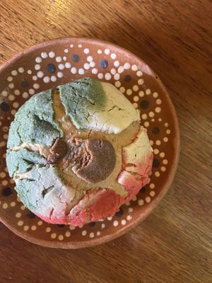 Some pastry in Mexican colors   at BaoVegan in Cancun