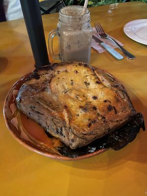 Pib, special item they had for Day of the Dead. Large Tamale-ish dish cooked underground for the special day.  at BaoVegan in Cancun