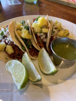 Tacos al pastor de zanahoria   at BaoVegan in Cancun