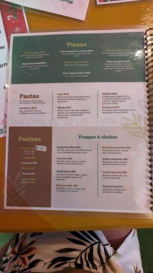 English menu at BaoVegan in Cancun