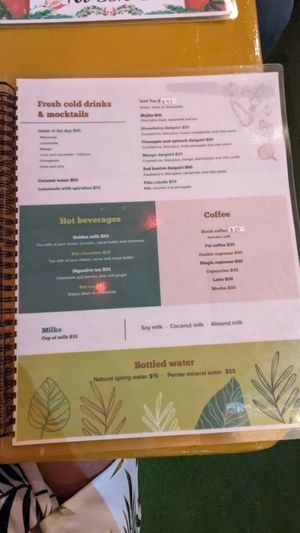 English menu at BaoVegan in Cancun