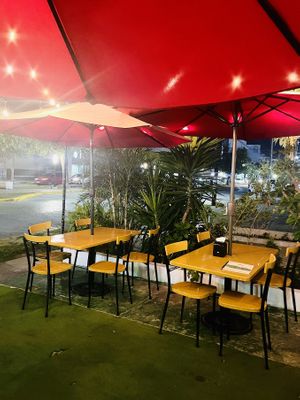 Outdoor restaurant  at BaoVegan in Cancun