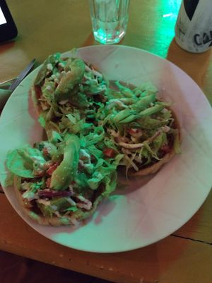 Sopas. I like eating messy food. at BaoVegan in Cancun