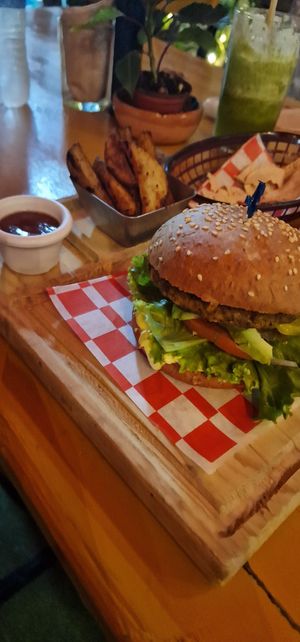 Chickpea Burger at BaoVegan in Cancun