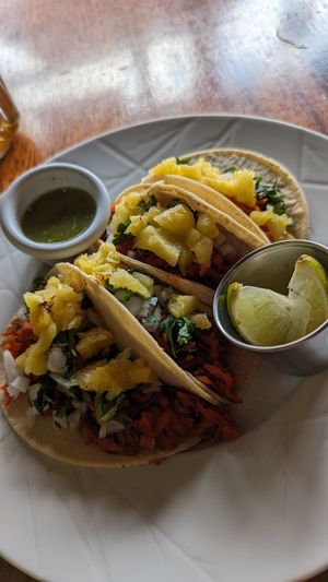 Taco Pastor at BaoVegan in Cancun