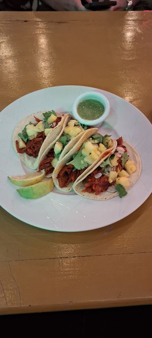 Tacos pastor at BaoVegan in Cancun