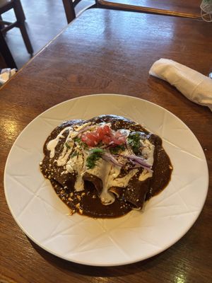 Enmoladas  at BaoVegan in Cancun