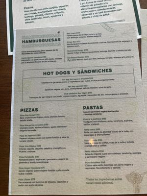 Menú  at BaoVegan in Cancun