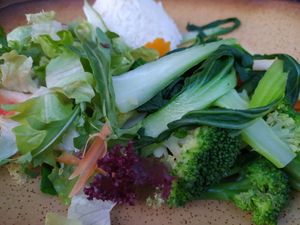 Always with fresh vegetables. at Comcha Vegan in Berlin