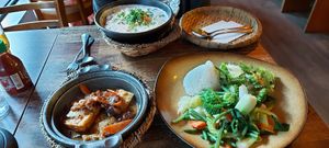 My Quang and Kho To. Very good! at Comcha Vegan in Berlin