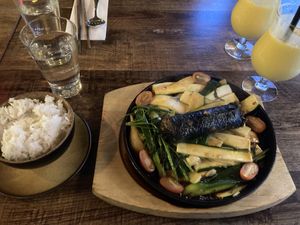 the mango lassi is delicious!   at Comcha Vegan in Berlin