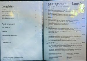 Menu pages at Comcha Vegan at Comcha Vegan in Berlin