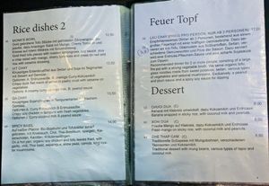 Menu pages at Comcha Vegan at Comcha Vegan in Berlin