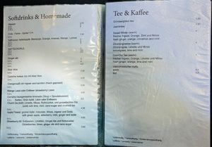 Menu pages at Comcha Vegan at Comcha Vegan in Berlin