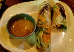 Spring rolls. Good, but ok at Comcha Vegan in Berlin
