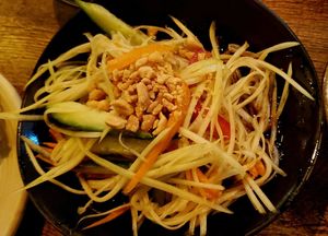 Green papaya salad at Comcha Vegan in Berlin