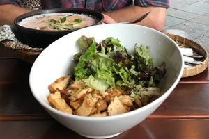 Both Delicious Dishes at Comcha Vegan in Berlin