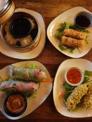 Asian Tapas (no.10, 11, 19 and 21) at Comcha Vegan in Berlin