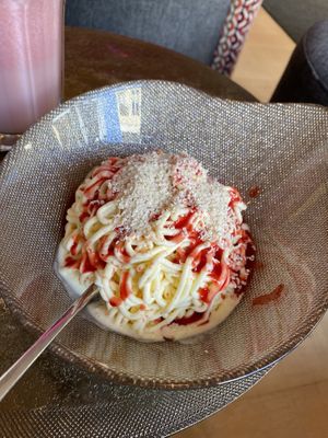 Spaghetti Ice 🍧  at D' Eisprinza z' Bludaz in Bludenz