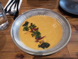 Yam and corn potage. at Duli in Shanghai