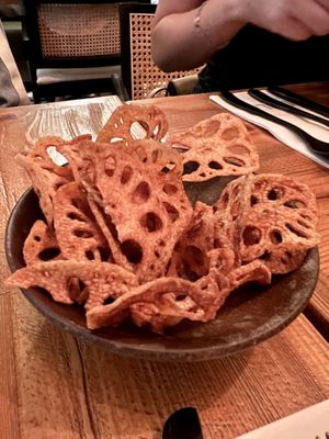 Fried lotus chips   at Duli in Shanghai