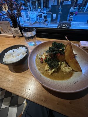 Cauliflower curry and rice!  at Duli in Shanghai