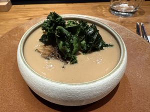 Maitake Creamy Soup   at Duli in Shanghai