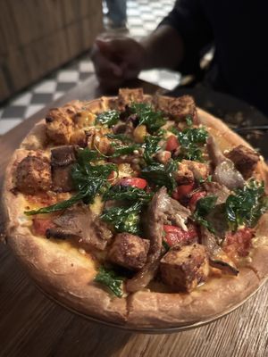 Gongbao pizza  at Duli in Shanghai