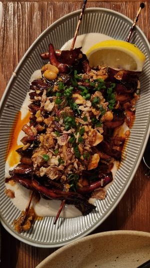 mushroom skewers at Duli in Shanghai