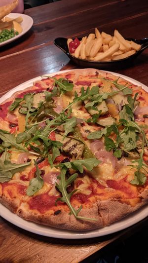 Garden club pizza with vegan cheese 👌🏻 at The Balavoulin in Aviemore