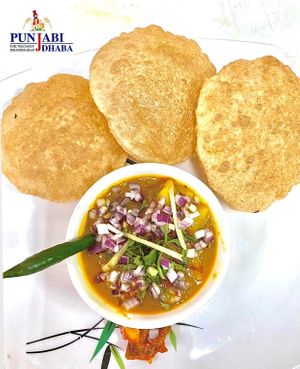 Chhole Bhature (North Indian Street Food / Snacks) at Punjabi Dhaba in Muscat
