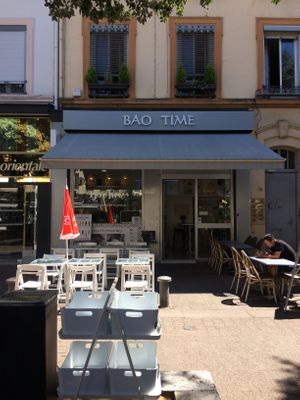 outside seating area at Baotime in Lyon