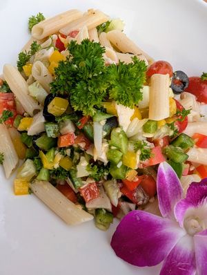 Pasta salad at Bluerama in Koh Phangan