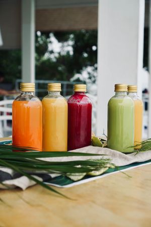 cold pressed juices at Bluerama in Koh Phangan