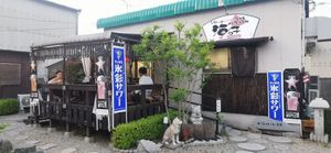 The restaurant at Okonomiyaki Umikko in Naoshima