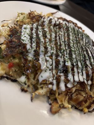 Okonomi yaki  at Okonomiyaki Umikko in Naoshima