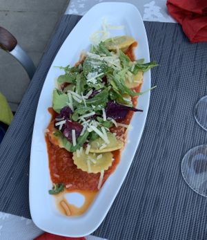 Ravioli mit Spinat und Pflanzcotta at Ristorante Da Martina in Rottweil