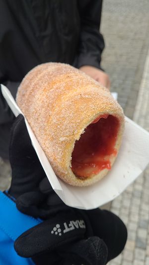 With strawberry jam  at Sweet Dreams in Prague