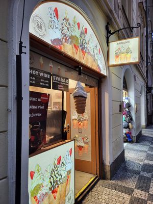 Store from the outside at Sweet Dreams in Prague