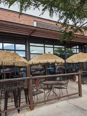 Outside the cafe at The Exchange in Colorado Springs