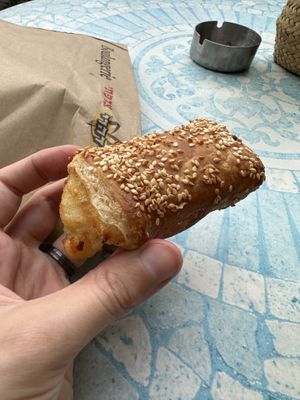 Burekas with potato  at Maafe Tsarfati Daari in Rishon Letsiyon